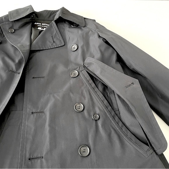 JUNYA WATANABE COMME des GARÇONS Cotton Garbadine Convertible Cape Trench, S - Picture 7 of 16